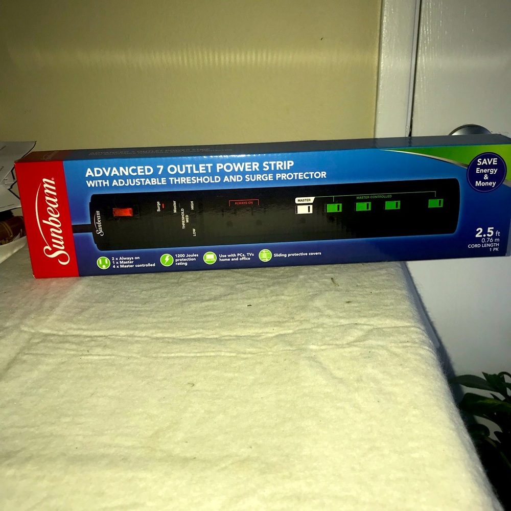 Sunbeam power surge outlet strip